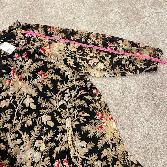 NWT H and‎ M Women's Plus Size Longsleeve Short Dress Brown Black Size 4XL - Picture 11 of 11